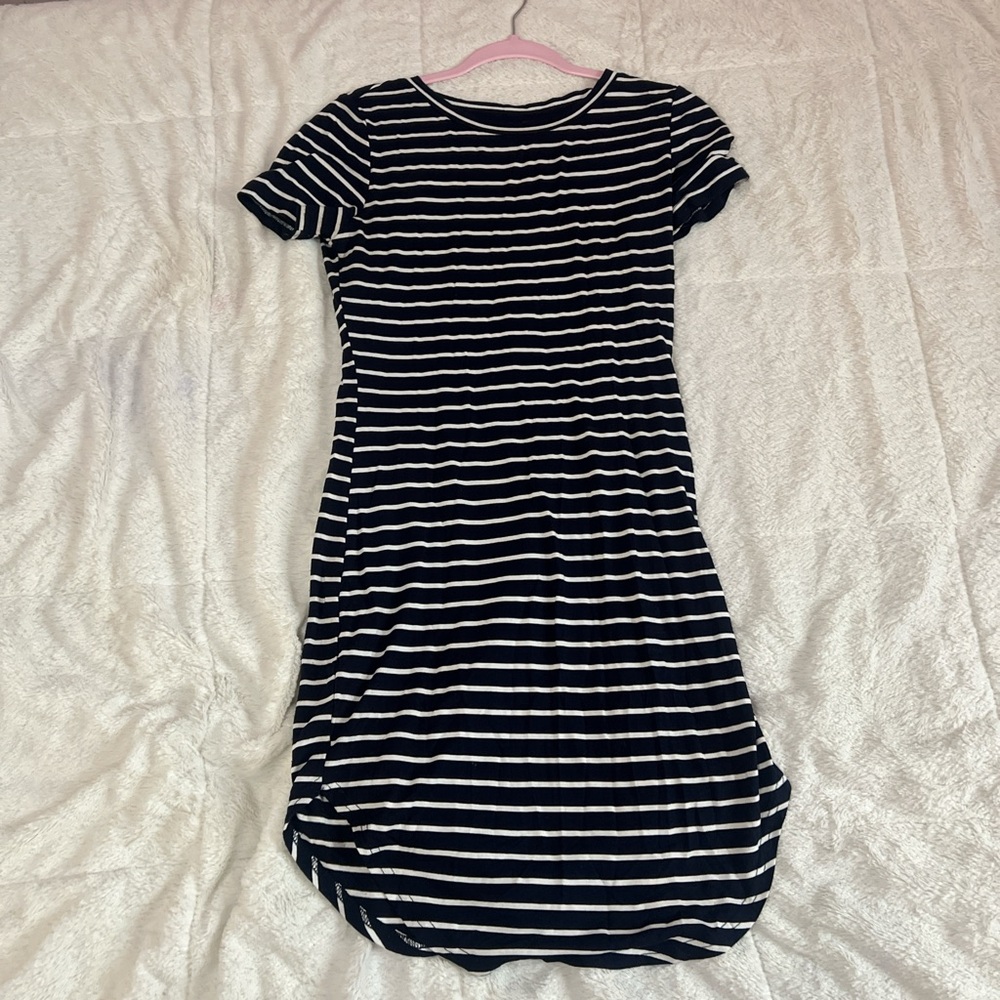 Striped Black and White Women's Dress